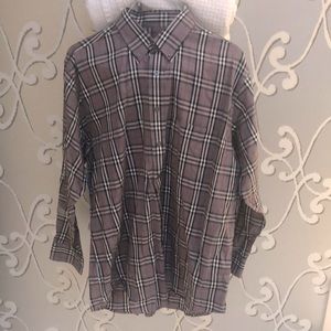 unique GRAY Burberry shirt. Size is Large-never worn before, and bought for $165